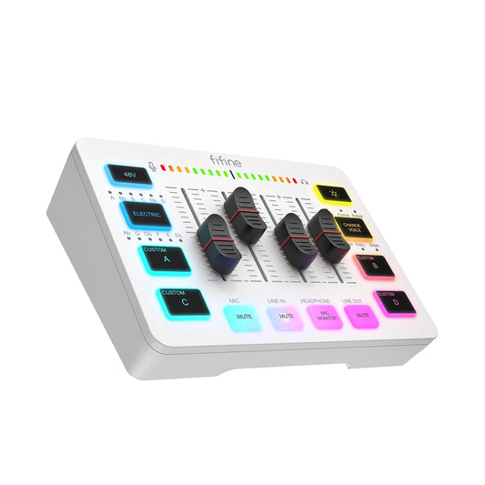 FIFINE AmpliGame SC3 – RGB Gaming Audio Mixer with XLR Interface