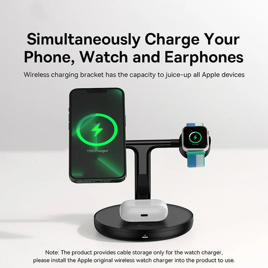 Baseus 3-in-1 Magnetic Wireless Charger Stand